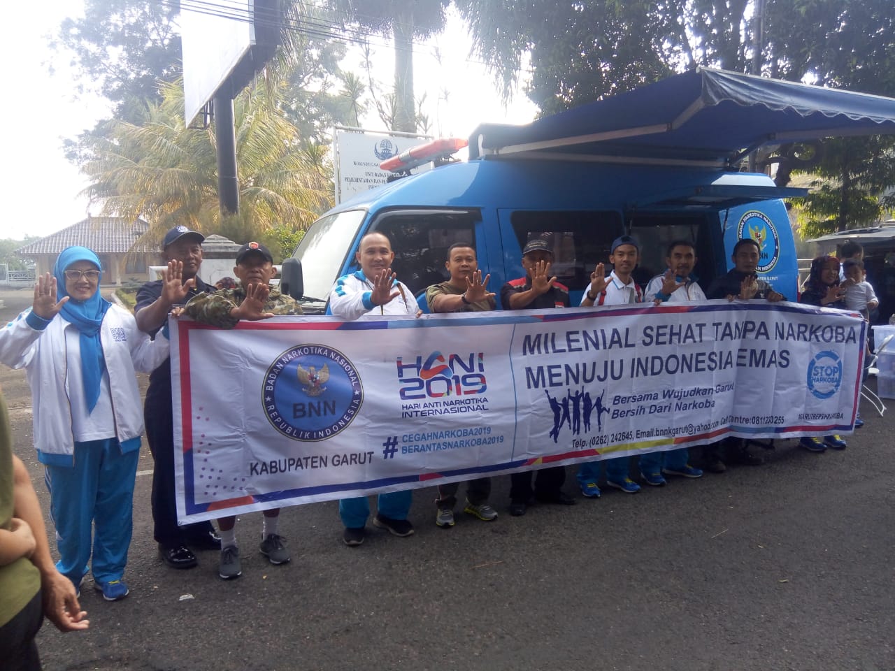 BNNK Garut Kampanyekan HANI 2019 di Car Free Day, Milenial Sehat Tanpa Narkoba BNNK Garut Kampanyekan HANI 2019 di Car Free Day, Milenial Sehat Tanpa Narkoba