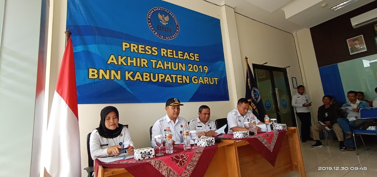 Press Release Akhir Tahun Badan Narkotika Nasional Kabupaten Garut TA. 2019