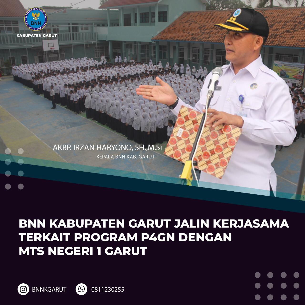 Kerjasama Terkait Program P4GN Dengan MTs Negeri 1 Garut