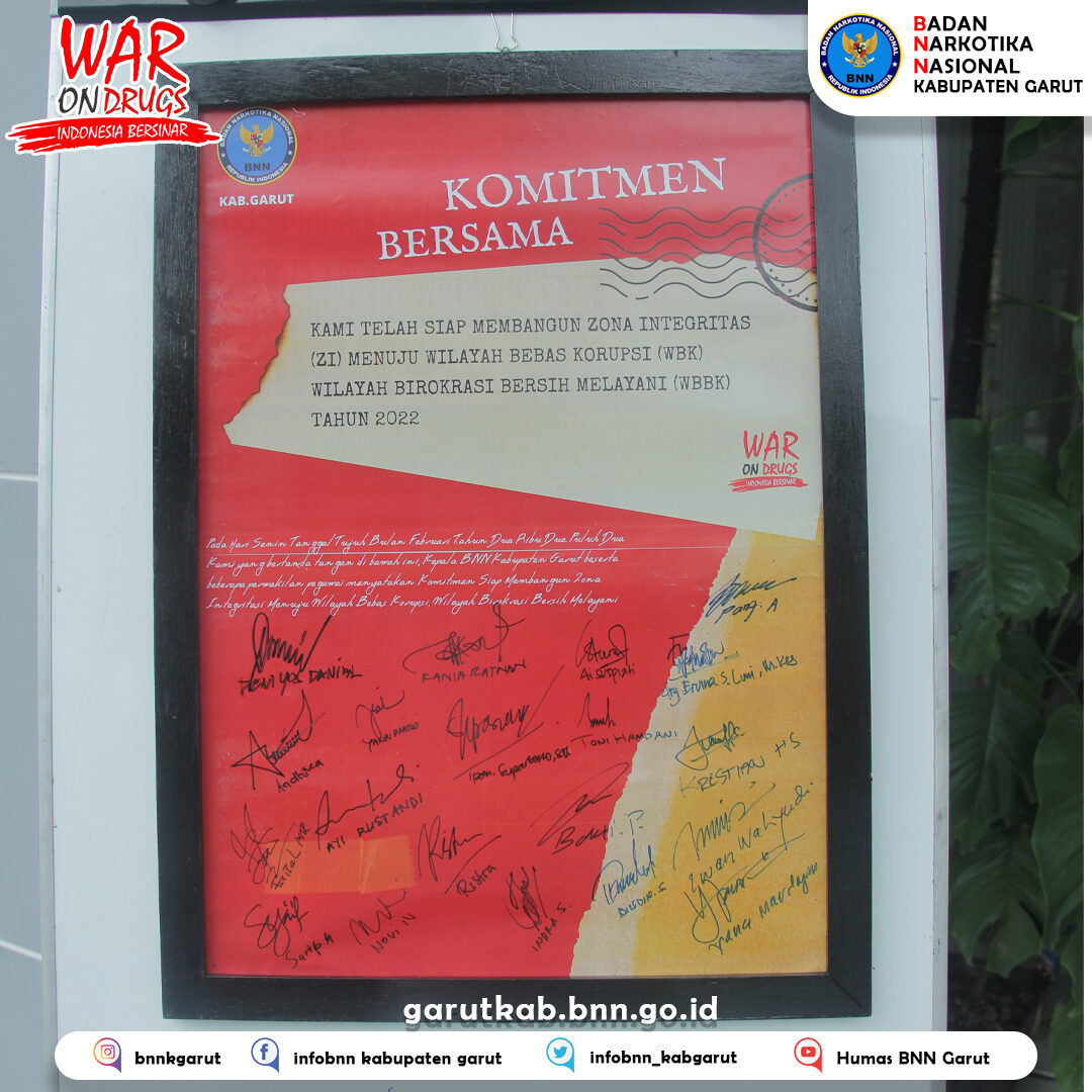 BNNK Garut Adakan Penandatanganan Komitmen Bersama Membangun Zona Integritas (ZI) menuju WBK dan WBBM