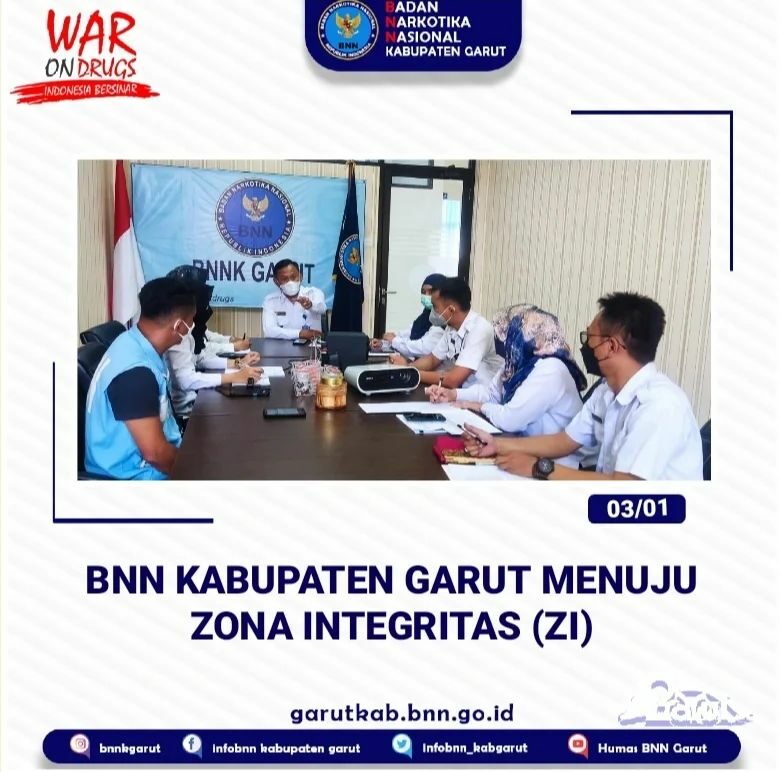 BNNK Garut Adakan Rapat Pembentukan Tim Pembangunan Zona Integritas (ZI)