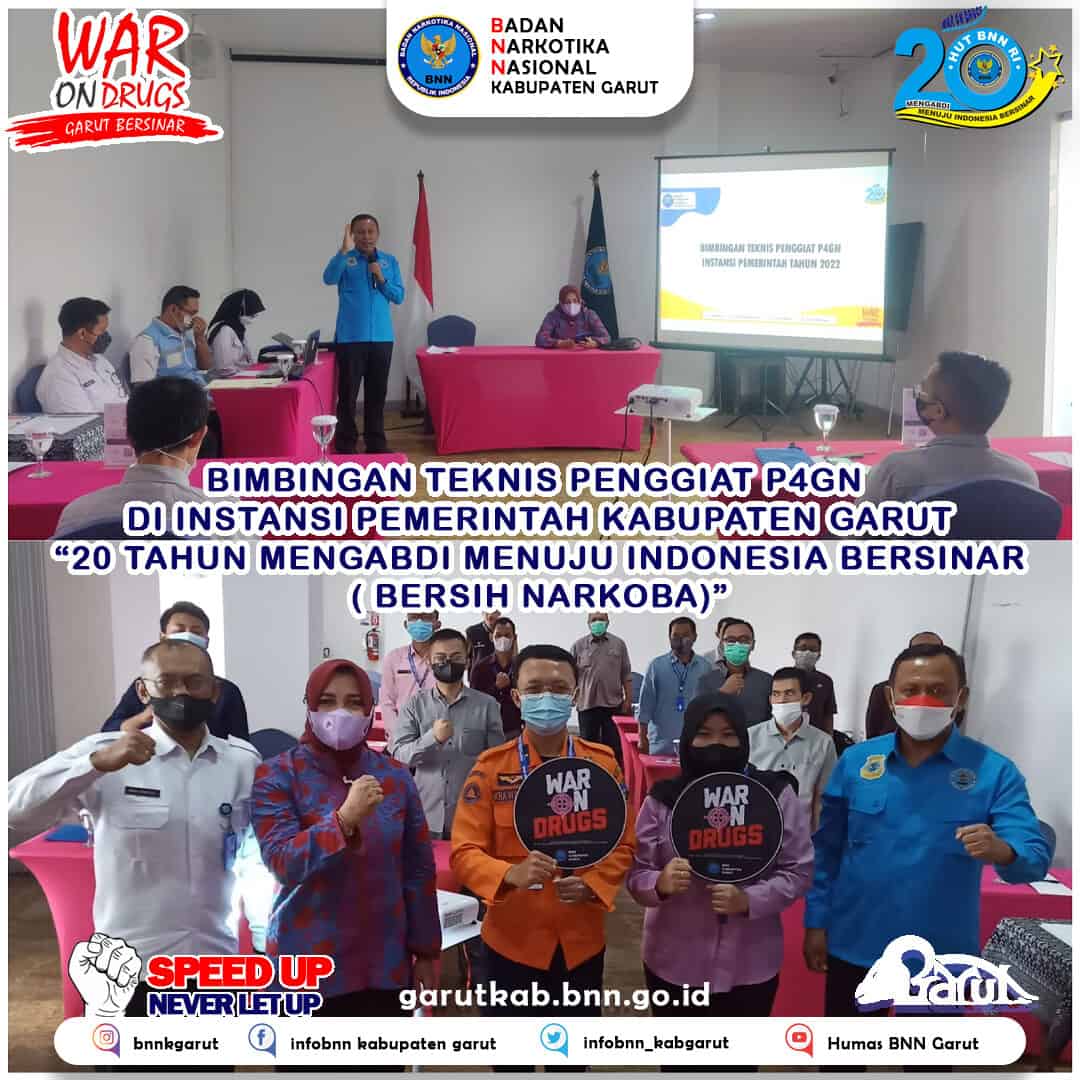 BNNK Garut Gelar Bimtek Penggiat P4GN di Instansi Pemerintah Kabupaten Garut