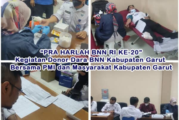 PRA Harlah BNN 20 Tahun Mengabdi, BNNK Garut Adakan Donor Darah Bersama PMI