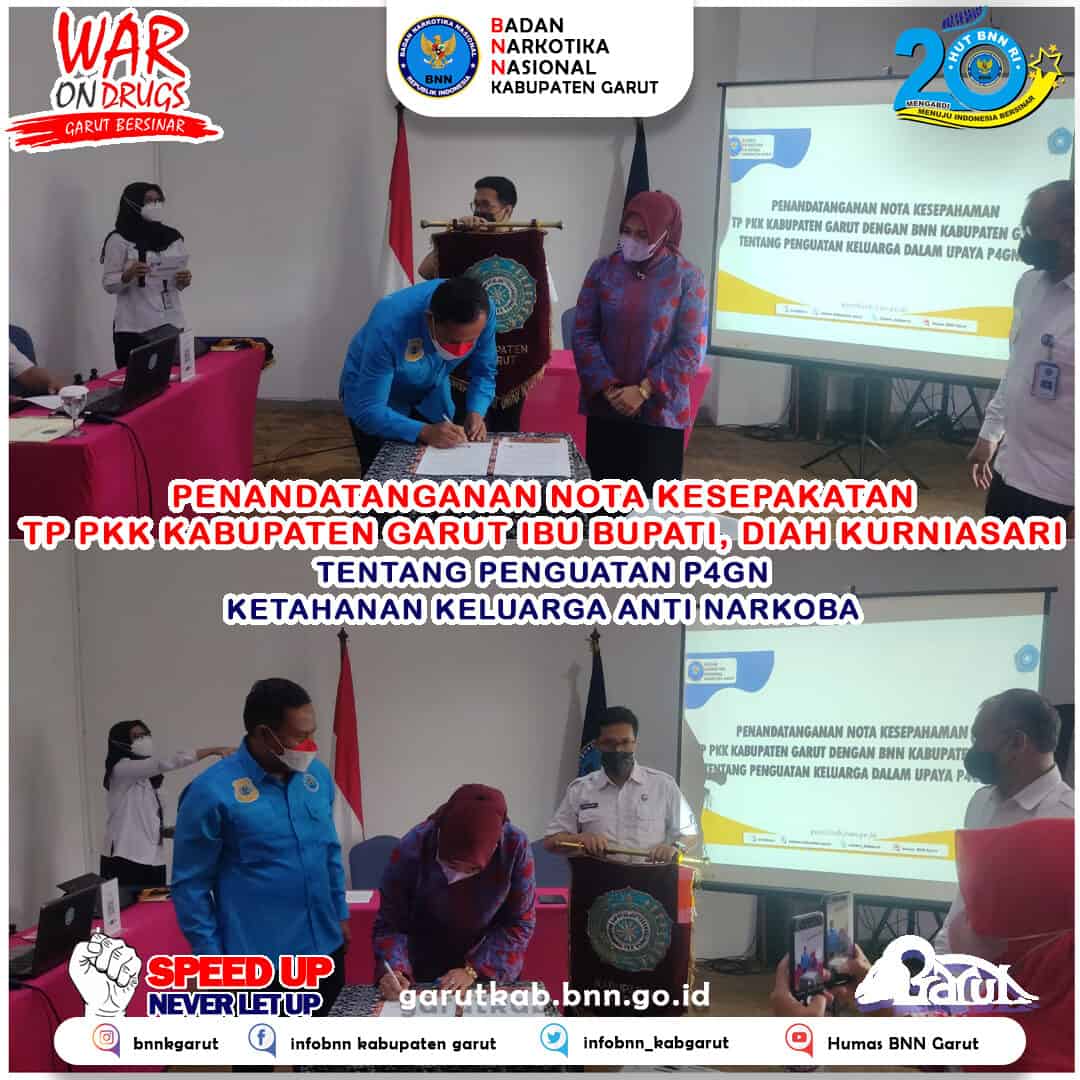 BNNK Garut Adakan MoU dengan TP PKK Kab. Garut Tentang Penguatan P4GN BNNK Garut Adakan MoU dengan TP PKK Kab. Garut Tentang Penguatan P4GN