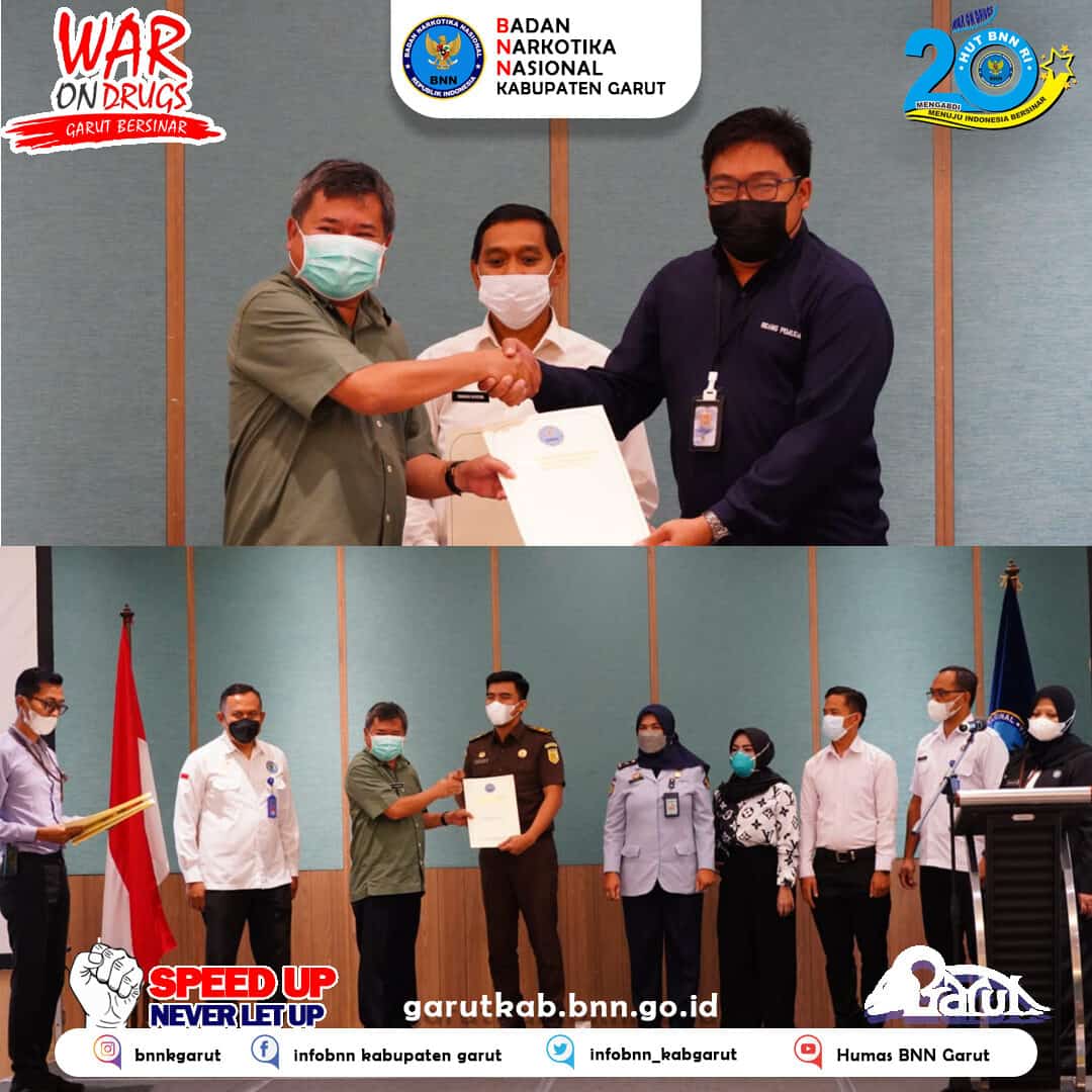 BNNK Garut Adakan Penyerahan SK TAT, IBM, PIC oleh Bupati Garut dan BNNP JABAR