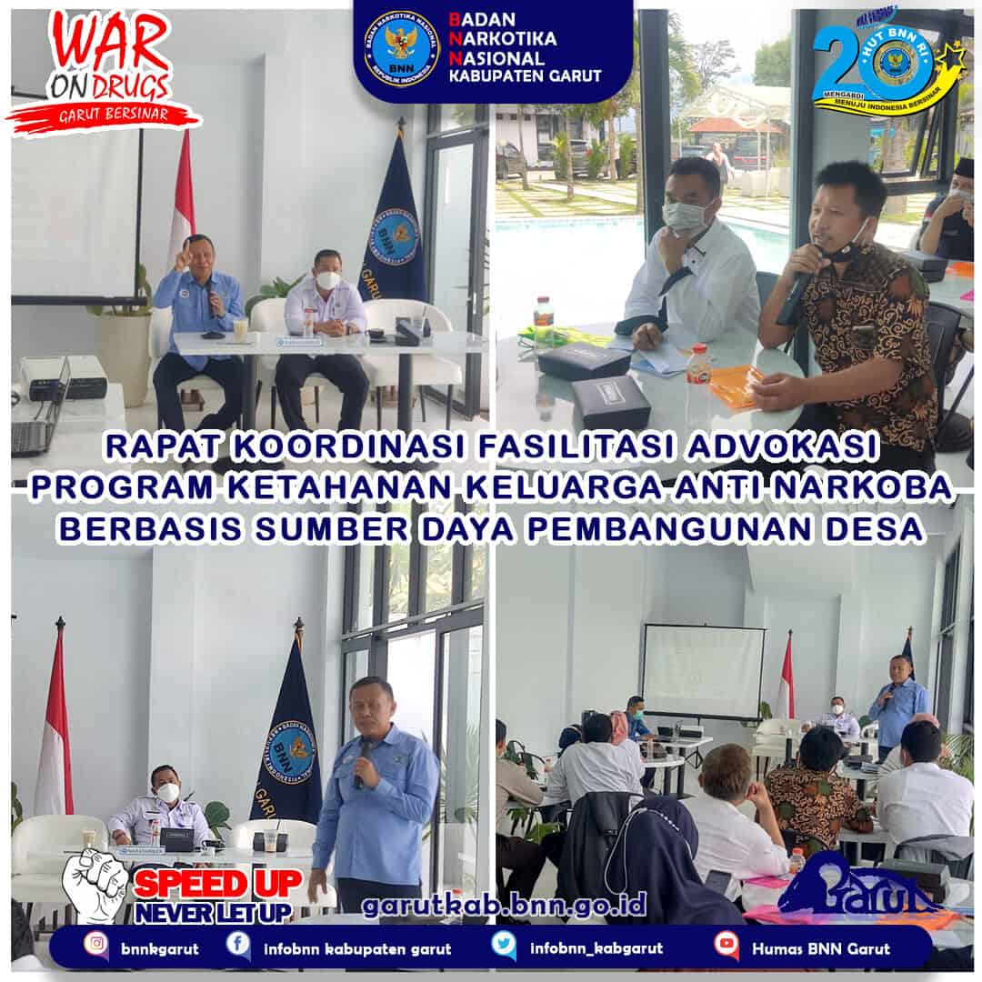 BNNK Garut Gelar Rakor Fasilitasi Advokasi Program Ketahanan Keluarga Anti Narkoba