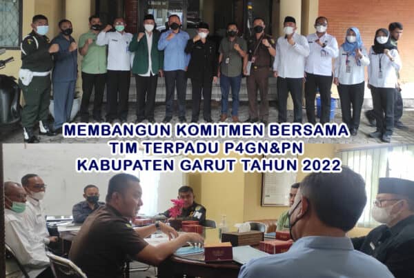 BNNK Garut Bangun Komitmen Bersama Terpadu P4GN & PN Kab Garut Tahun 2022