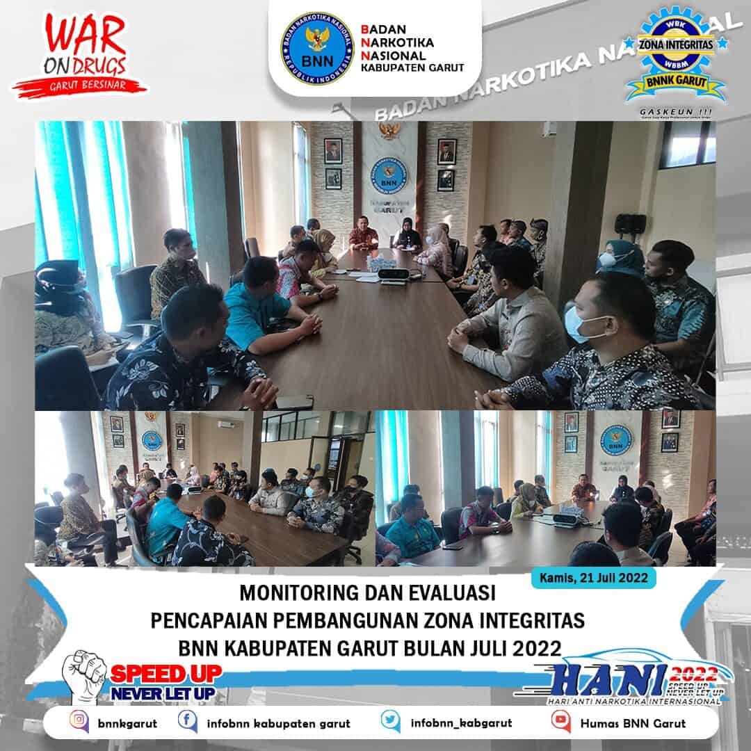 Monitoring dan Evaluasi Pencapaian Pembangunan Zona Integritas BNN Kab. Garut