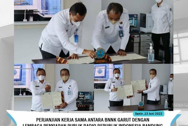 BNNK Garut adakan Kerjasama dengan LPP Radio RI Bandung tentang P4GN