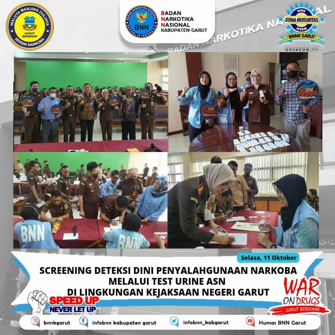BNNK Garut Gelar Tes Urine ASN Kejaksaan Negeri Garut BNNK Garut Gelar Tes Urine ASN Kejaksaan Negeri Garut