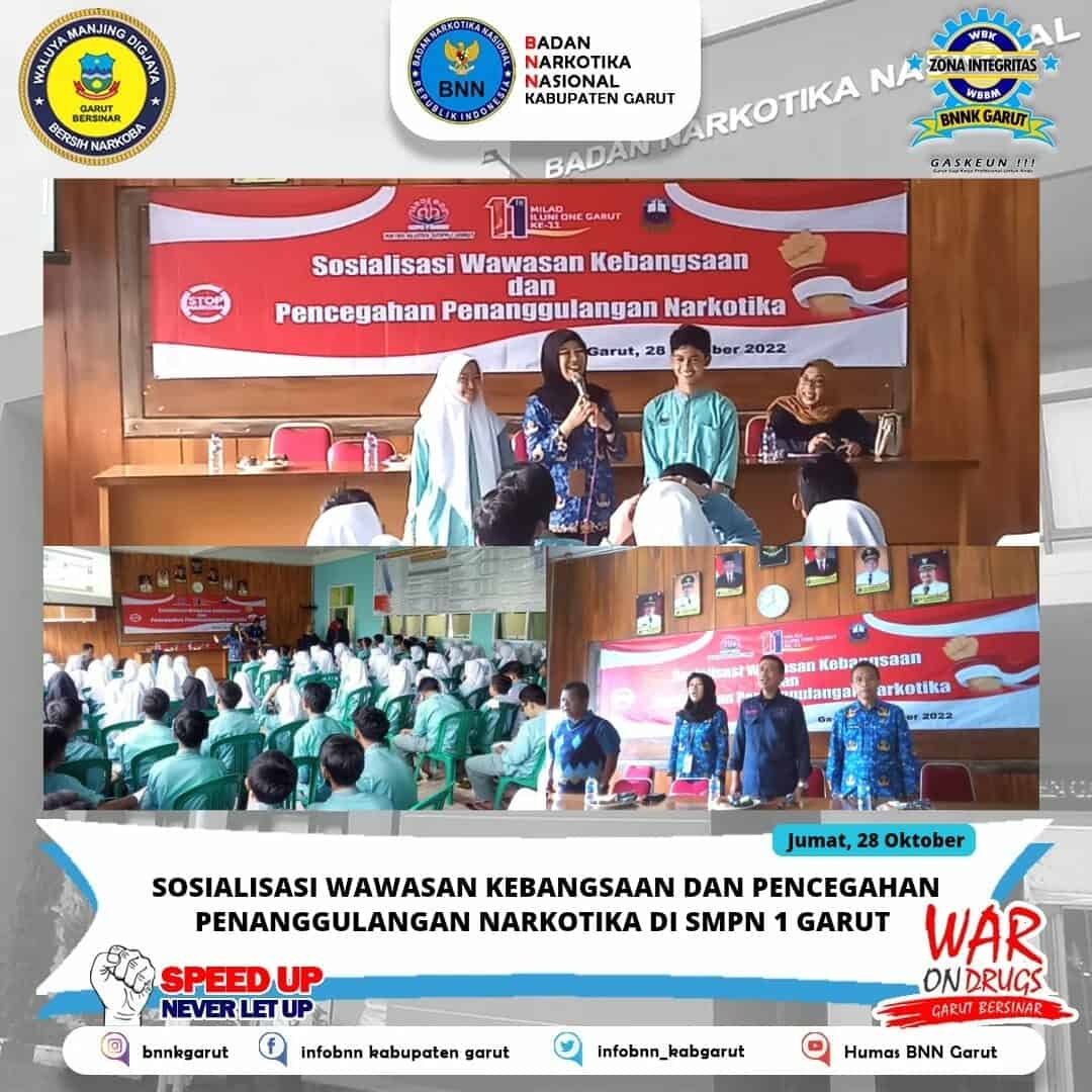 Sosialisasi Wawasan Kebangsaan dan Pencegahan Penanggulangan Narkotika di SMPN 1 GARUT Kabupaten Garut Sosialisasi Wawasan Kebangsaan dan Pencegahan Penanggulangan Narkotika di SMPN 1 GARUT Kabupaten Garut