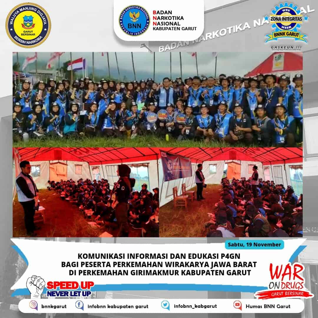 BNNK Garut Gelar KIE P4GN Bagi Peserta Perkemahan Wirakarya Jawa Barat di Perkemahan Girimakmur Garut BNNK Garut Gelar KIE P4GN Bagi Peserta Perkemahan Wirakarya Jawa Barat di Perkemahan Girimakmur Garut