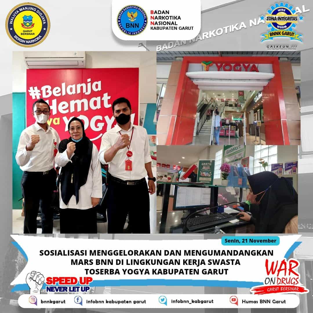 BNNK Garut Gelorakan Mars BNN di Lingkungan Swasta BNNK Garut Gelorakan Mars BNN di Lingkungan Swasta