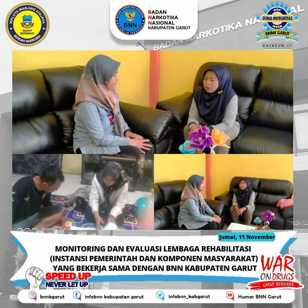 BNNK Garut Adakan Monev Lembaga Rehabilitasi Instansi Pemerintah dan Komponen Masyarakat BNNK Garut Adakan Monev Lembaga Rehabilitasi Instansi Pemerintah dan Komponen Masyarakat