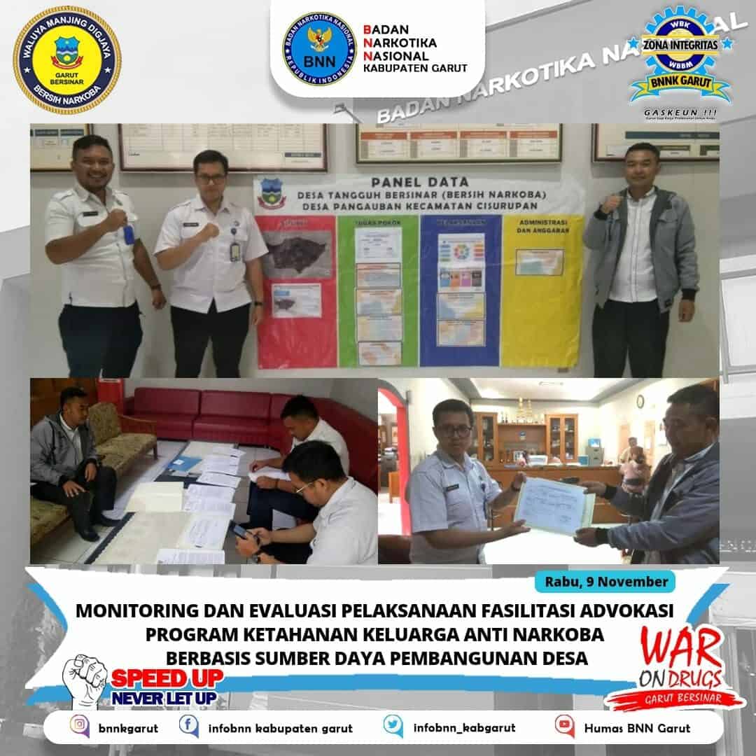 BNNK Garut Adakan Monev Pelaksanaan Fasilitasi Advokasi Program Ketahanan Keluarga Anti Narkoba Berbasis Sumber Daya Pembangunan Desa BNNK Garut Adakan Monev Pelaksanaan Fasilitasi Advokasi Program Ketahanan Keluarga Anti Narkoba Berbasis Sumber Daya Pembangunan Desa