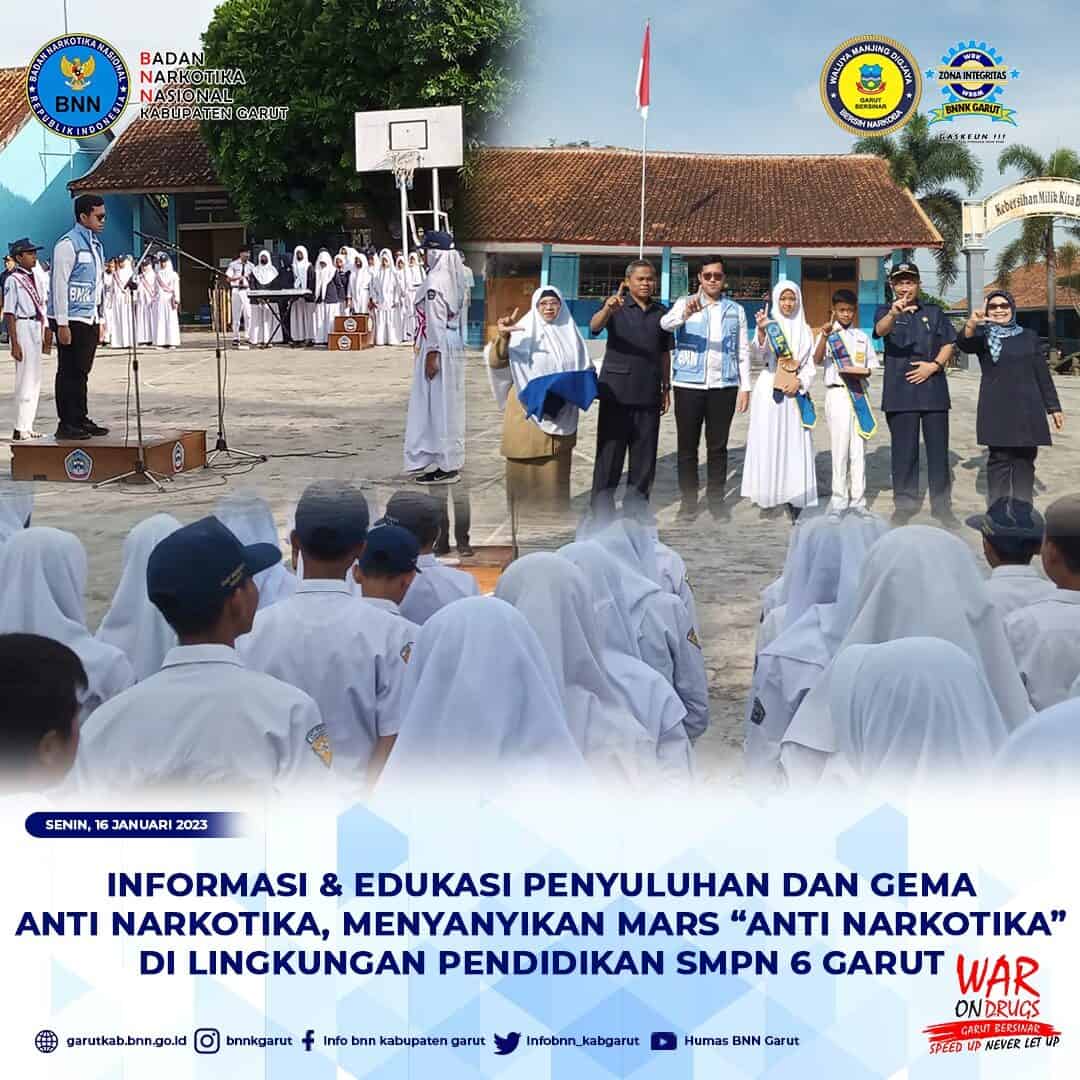 Perkuat Gema Anti Narkotika, BNNK Garut Gelorakan Mars BNN di Lingkungan Pendidikan Perkuat Gema Anti Narkotika, BNNK Garut Gelorakan Mars BNN di Lingkungan Pendidikan