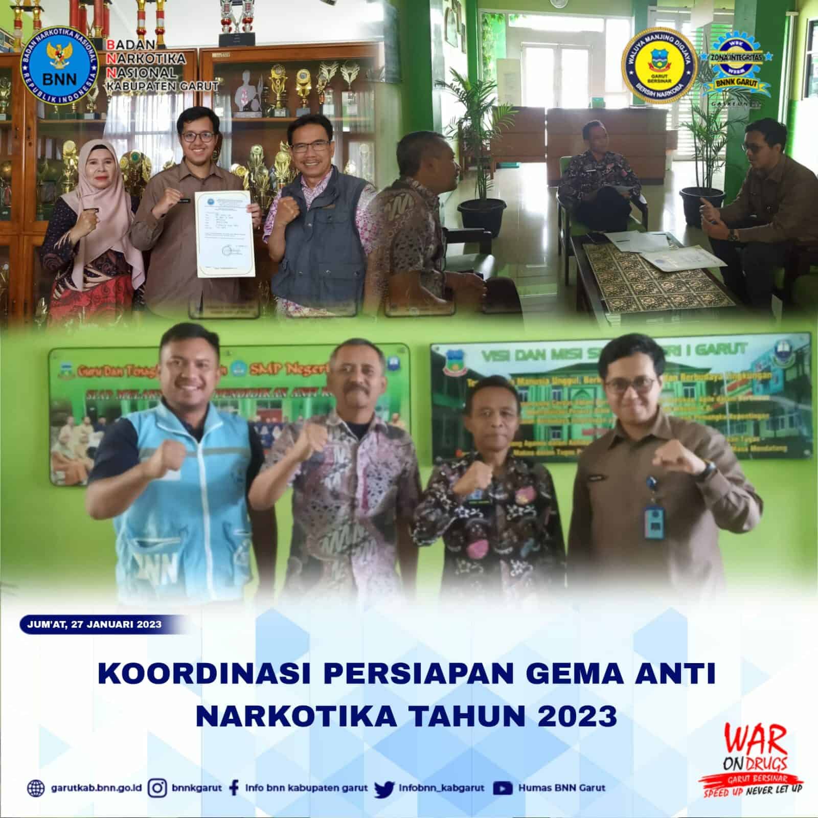 BNNK Garut Adakan Persiapan Gema Anti Narkotika Tahun 2023 di Lingkungan Pendidikan BNNK Garut Adakan Persiapan Gema Anti Narkotika Tahun 2023 di Lingkungan Pendidikan