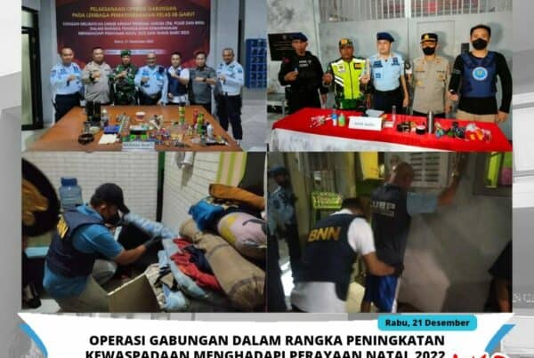 BNNK Garut Gelar Ops Gabungan Peningkatan Kewaspadaan Perayaan Nataru di Rutan dan Lapas Kelas IIB Garut BNNK Garut Gelar Ops Gabungan Peningkatan Kewaspadaan Perayaan Nataru