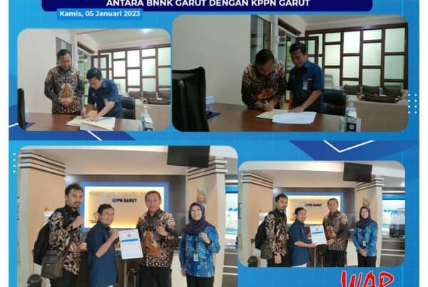 BNNK Garut Laksanakan Penyerahan Pakta Integritas dan Koordinasi dengan KPPN Garut