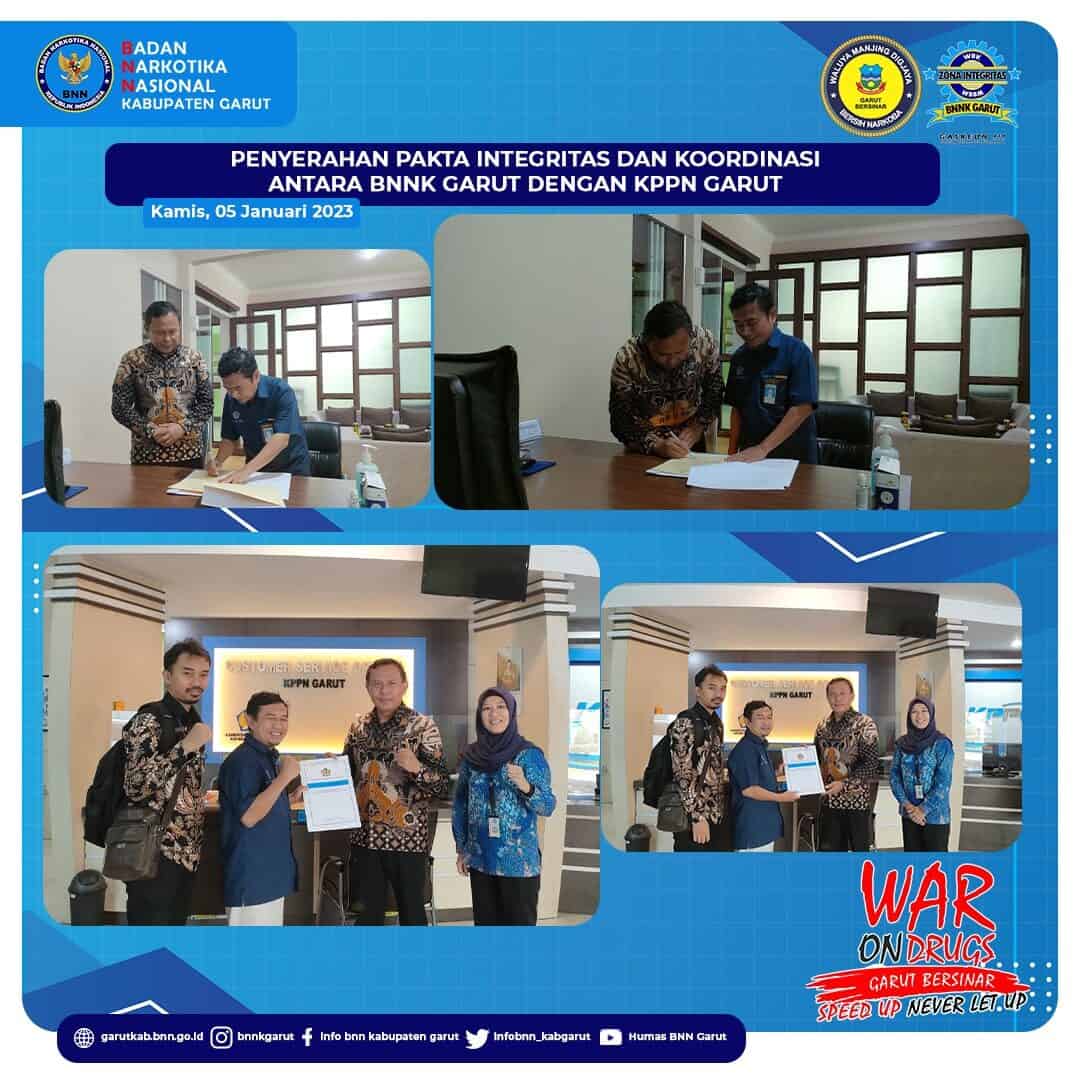 BNNK Garut Laksanakan Penyerahan Pakta Integritas dan Koordinasi dengan KPPN Garut BNNK Garut Laksanakan Penyerahan Pakta Integritas dan Koordinasi dengan KPPN Garut