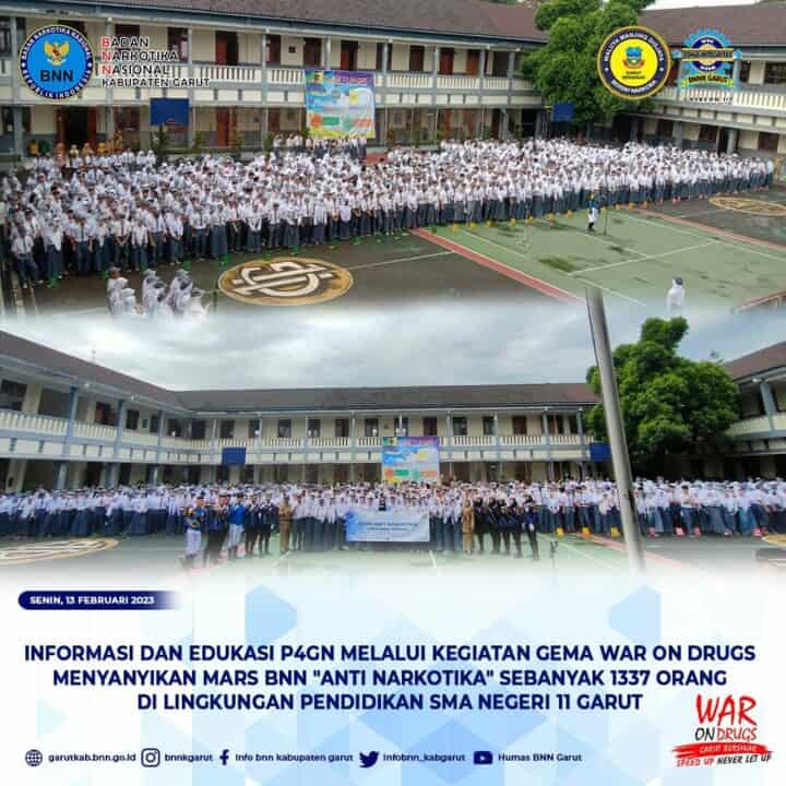 Perkuat P4GNPN, BNNK Garut Gelar Gema Anti Narkotika Sebanyak 4197 Orang