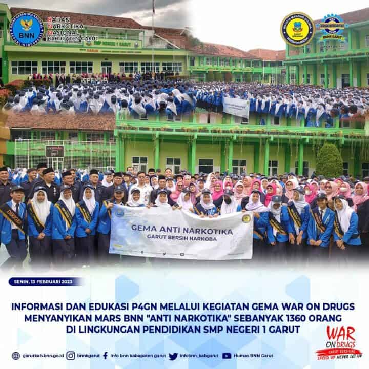 Perkuat P4GNPN, BNNK Garut Gelar Gema Anti Narkotika Sebanyak 4197 Orang