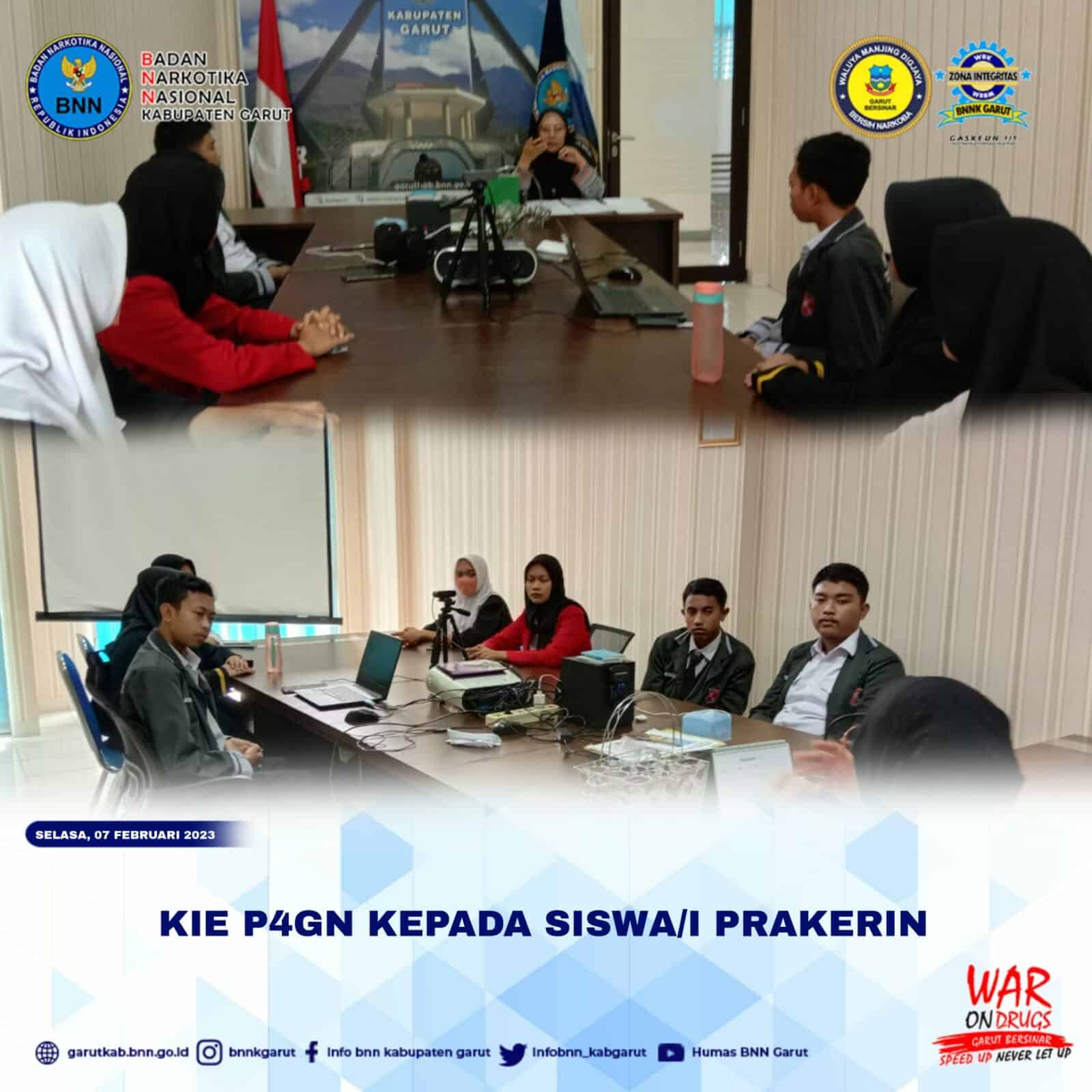 BNNK Garut Gelar KIE P4GNPN Kepada Peserta Prakerin BNNK Garut Gelar KIE P4GNPN Kepada Peserta Prakerin