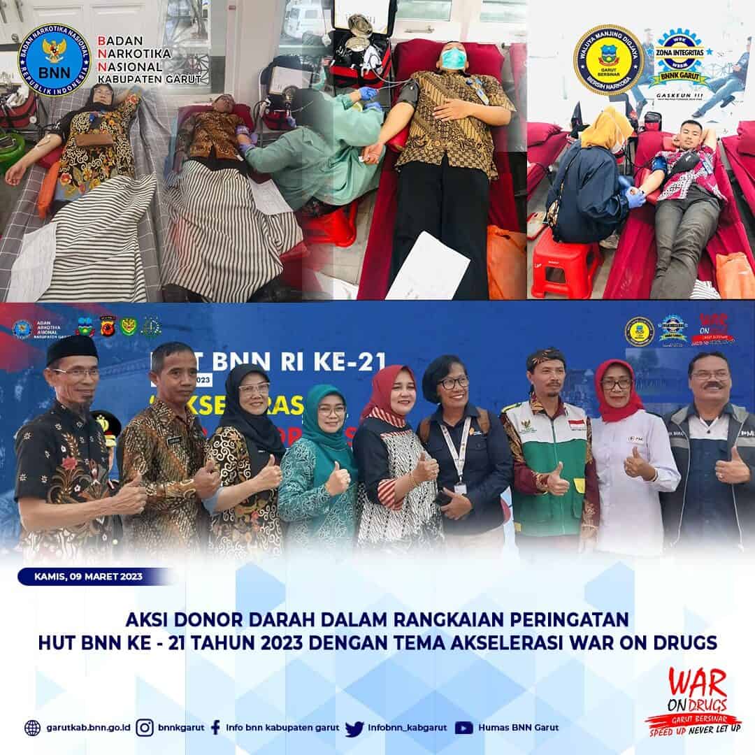Sambut HUT BNN RI Ke-21, BNNK Garut Gelar Aksi Donor Darah Sambut HUT BNN RI Ke-21, BNNK Garut Gelar Aksi Donor Darah