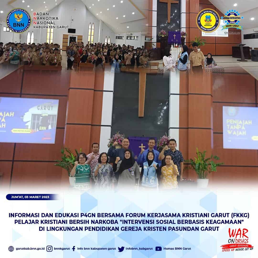 Gelar Intervensi Sosial Berbasis Keagamaan di Lingkungan Pendidikan Gereja Kristen Pasundan Garut, BNNK Garut Perkuat KIE P4GNPN Gelar Intervensi Sosial Berbasis Keagamaan di Lingkungan Pendidikan Gereja Kristen Pasundan Garut, BNNK Garut Perkuat KIE P4GNPN