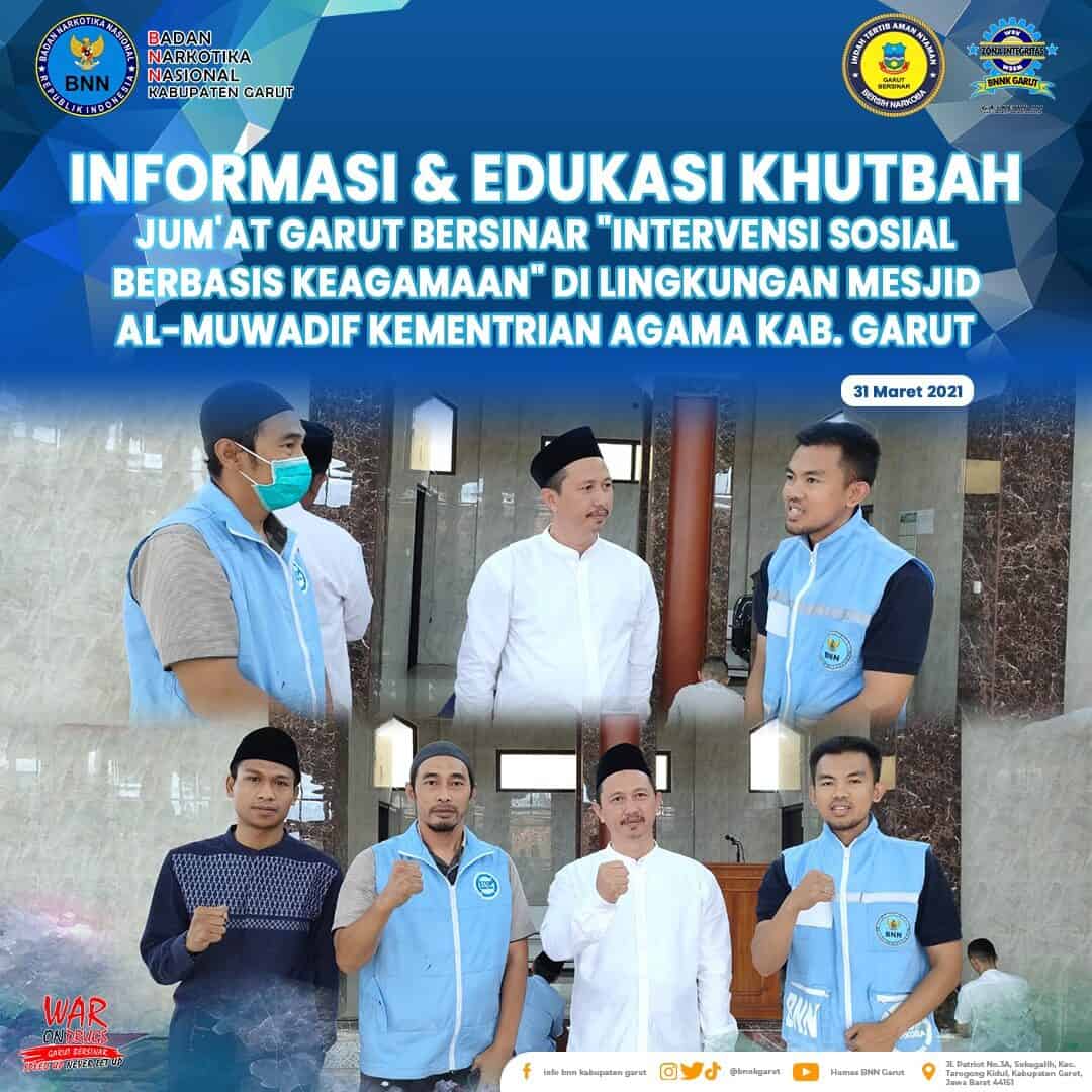 Perkuat KIE P4GN, BNNK Garut Adakan Intervensi Sosial Berbasis Keagamaan di Lingkungan Masyarakat Perkuat KIE P4GN, BNNK Garut Adakan Intervensi Sosial Berbasis Keagamaan di Lingkungan Masyarakat