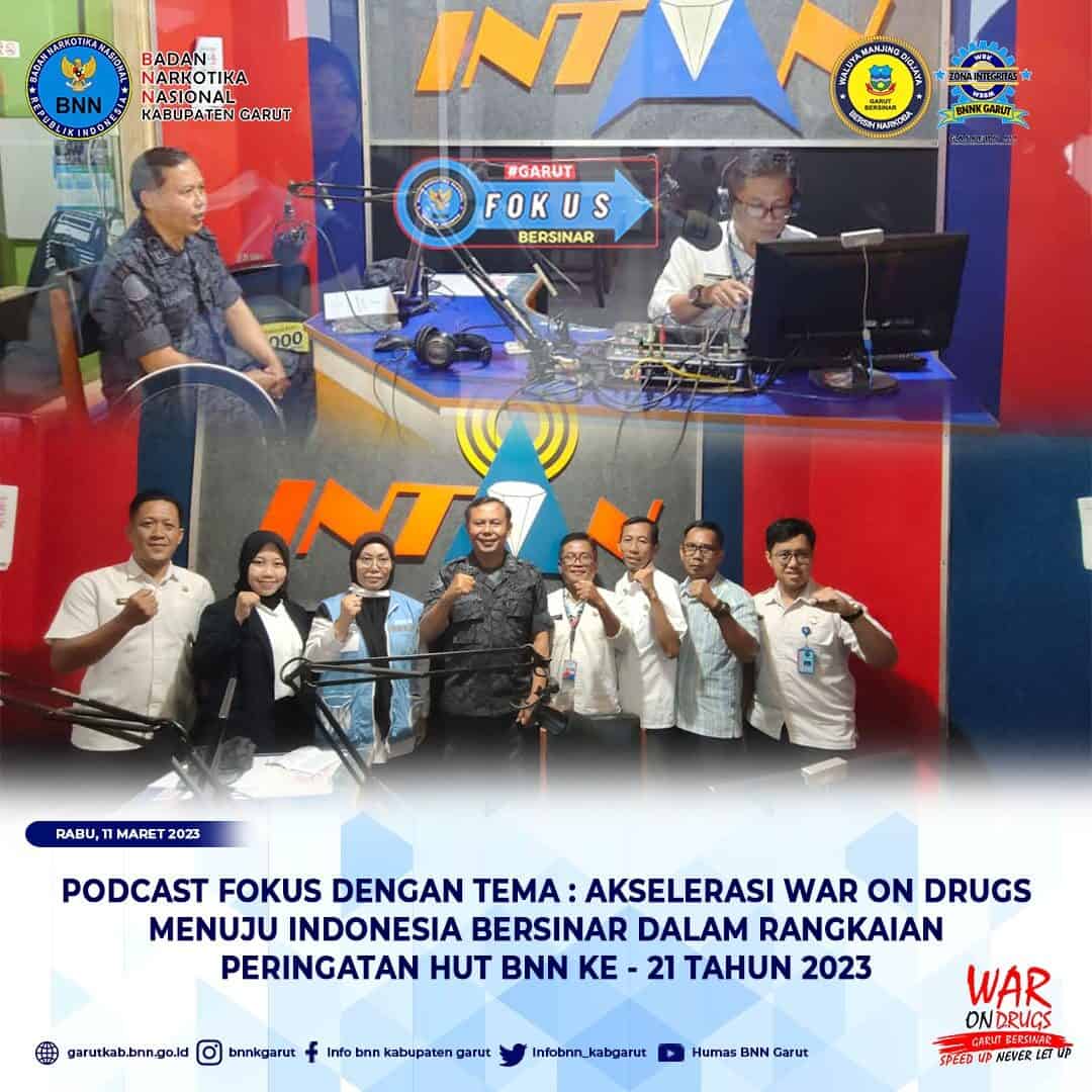 Dalam Rangka HUT BNN RI ke - 21, BNNK Garut Gelar Podcast " War On Drugs " Dalam Rangka HUT BNN RI ke – 21, BNNK Garut Gelar Podcast ” War On Drugs “