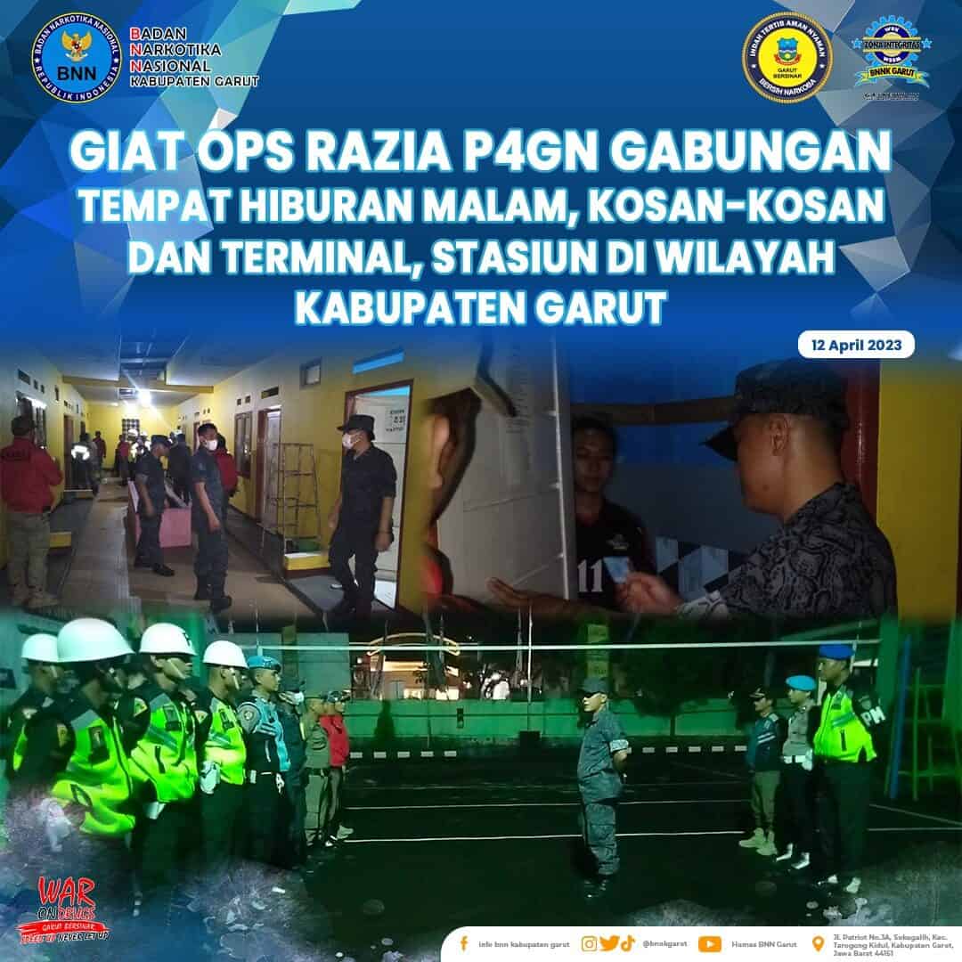 BNNK Garut Gelar Giat Ops Razia P4GN Gabungan BNNK Garut Gelar Giat Ops Razia P4GN Gabungan