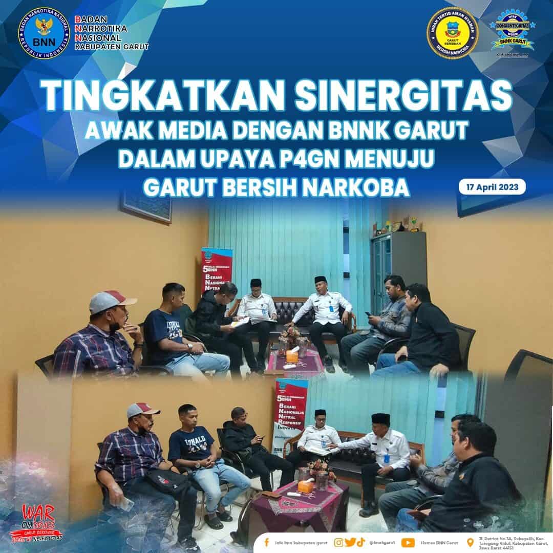 Perkuat P4GN, BNNK Garut Tingkatkan Sinergitas dengan Awak Media Perkuat P4GN, BNNK Garut Tingkatkan Sinergitas dengan Awak Media