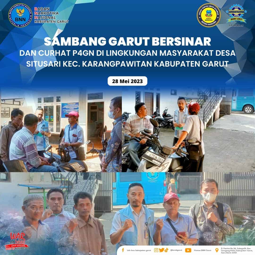 Laksanakan Sambang Garut Bersinar dan Curhat P4GN, BNNK Garut Perkuat P4GN Laksanakan Sambang Garut Bersinar dan Curhat P4GN, BNNK Garut Perkuat P4GN