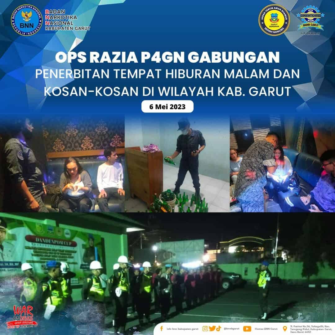 Perkuat P4GN , BNNK Garut Gelar Giat Ops Razia Gabungan