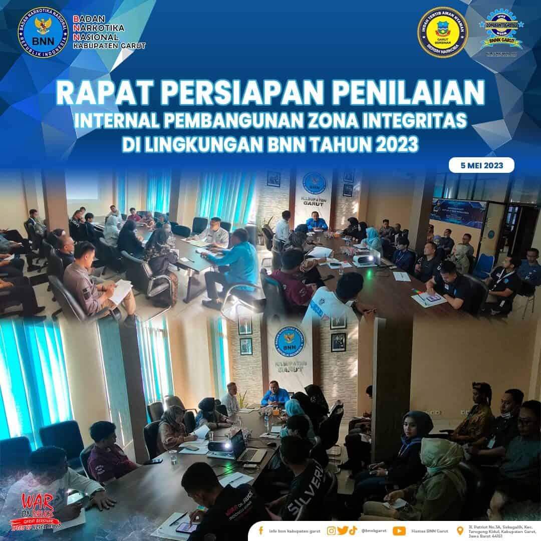BNNK Garut Gelar Rapat Persiapan Penilaian Internal Pembangunan ZI BNNK Garut Gelar Rapat Persiapan Penilaian Internal Pembangunan ZI