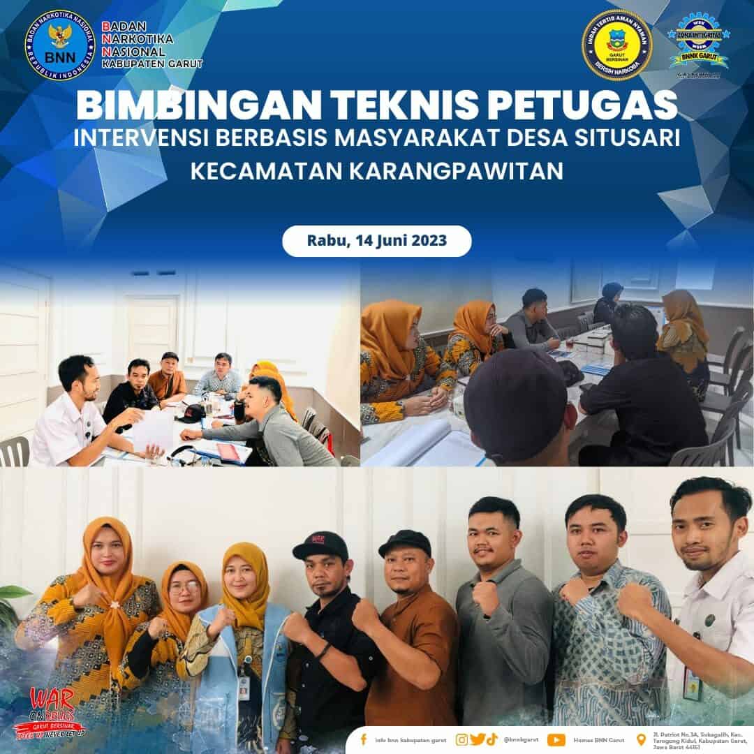 BNNK Garut Gelar Bimtek Petugas Intervensi Berbasis Masyarakat BNNK Garut Gelar Bimtek Petugas Intervensi Berbasis Masyarakat