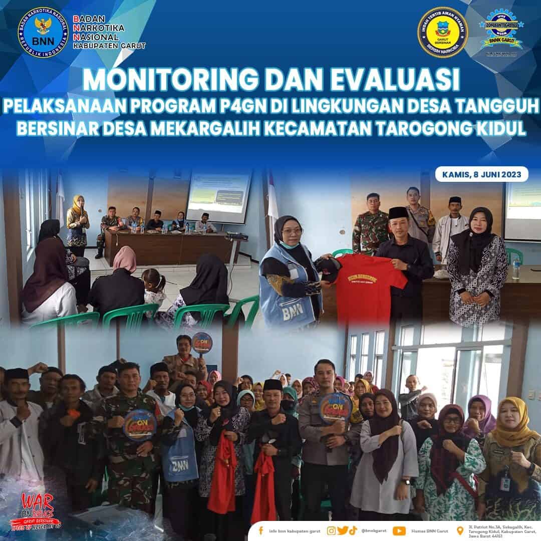 BNNK Garut Laksanakan Monev Pelaksanaan Giat dan Program P4GN di Lingkungan Desa Tangguh Bersinar BNNK Garut Laksanakan Monev Pelaksanaan Giat dan Program P4GN di Lingkungan Desa Tangguh Bersinar