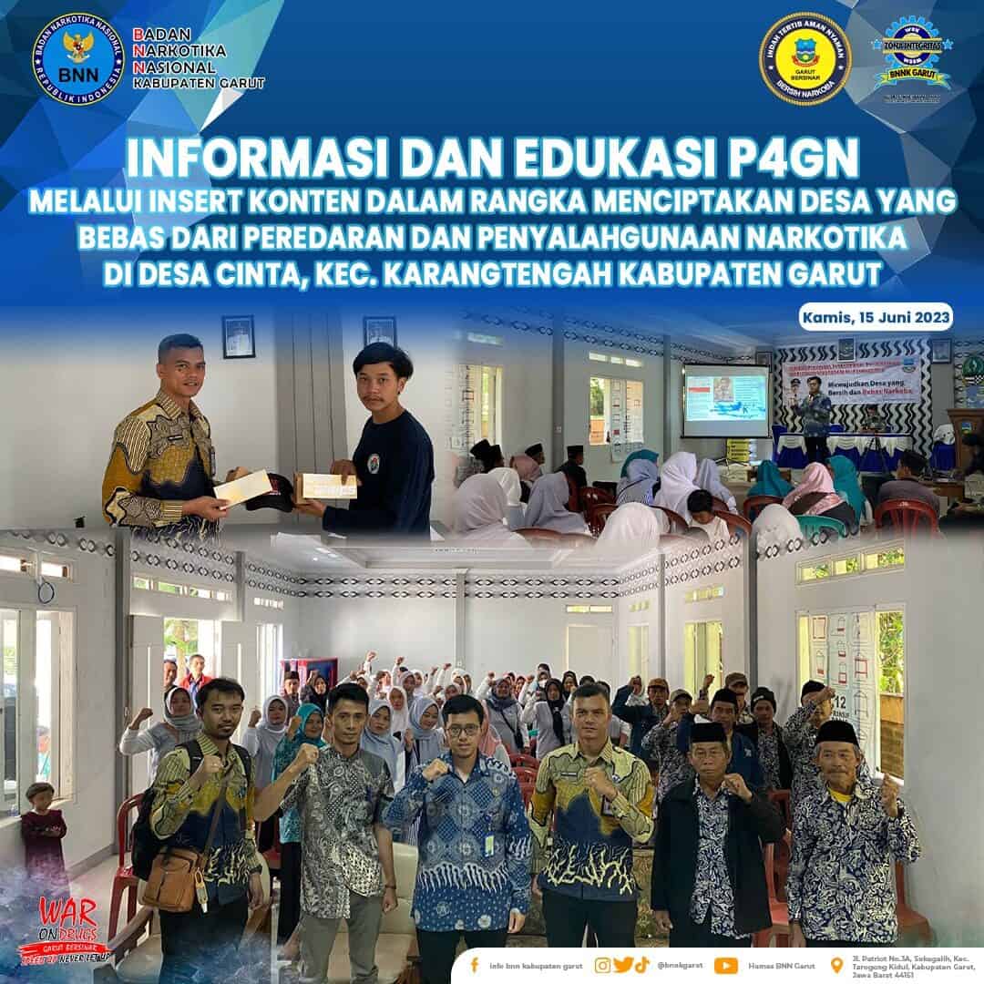 BNNK Garut Gelar Giat Informasi Dan Edukasi P4GN Melalui Insert Konten BNNK Garut Gelar Giat Informasi dan Edukasi melalui Insert Konten di Lingkungan Pendidikan