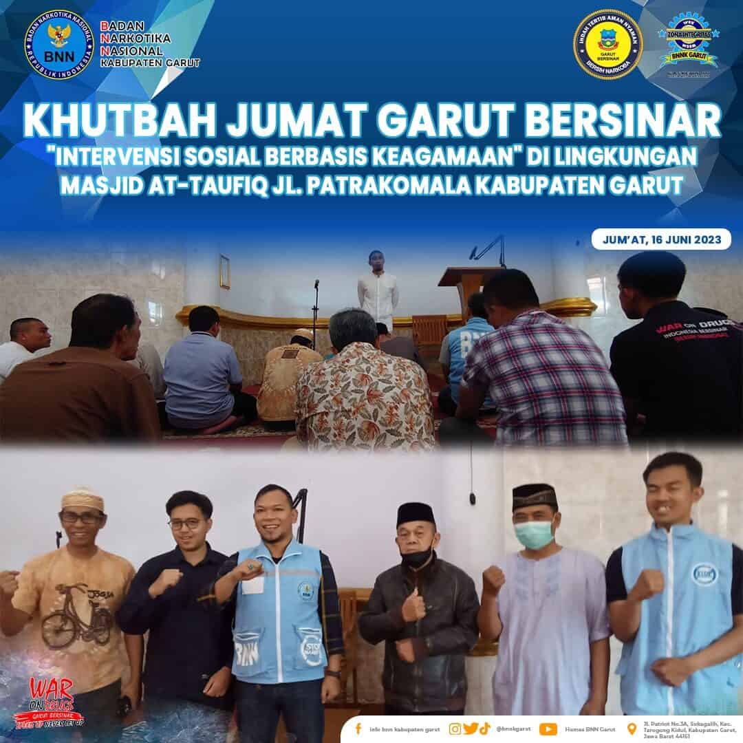 BNNK Garut Laksanakan Khutbah Jumat Garut Bersinar "Intervensi Sosial Berbasis Keagamaan" Khutbah Jumat Garut Bersinar “Intervensi Sosial Berbasis Keagamaan”