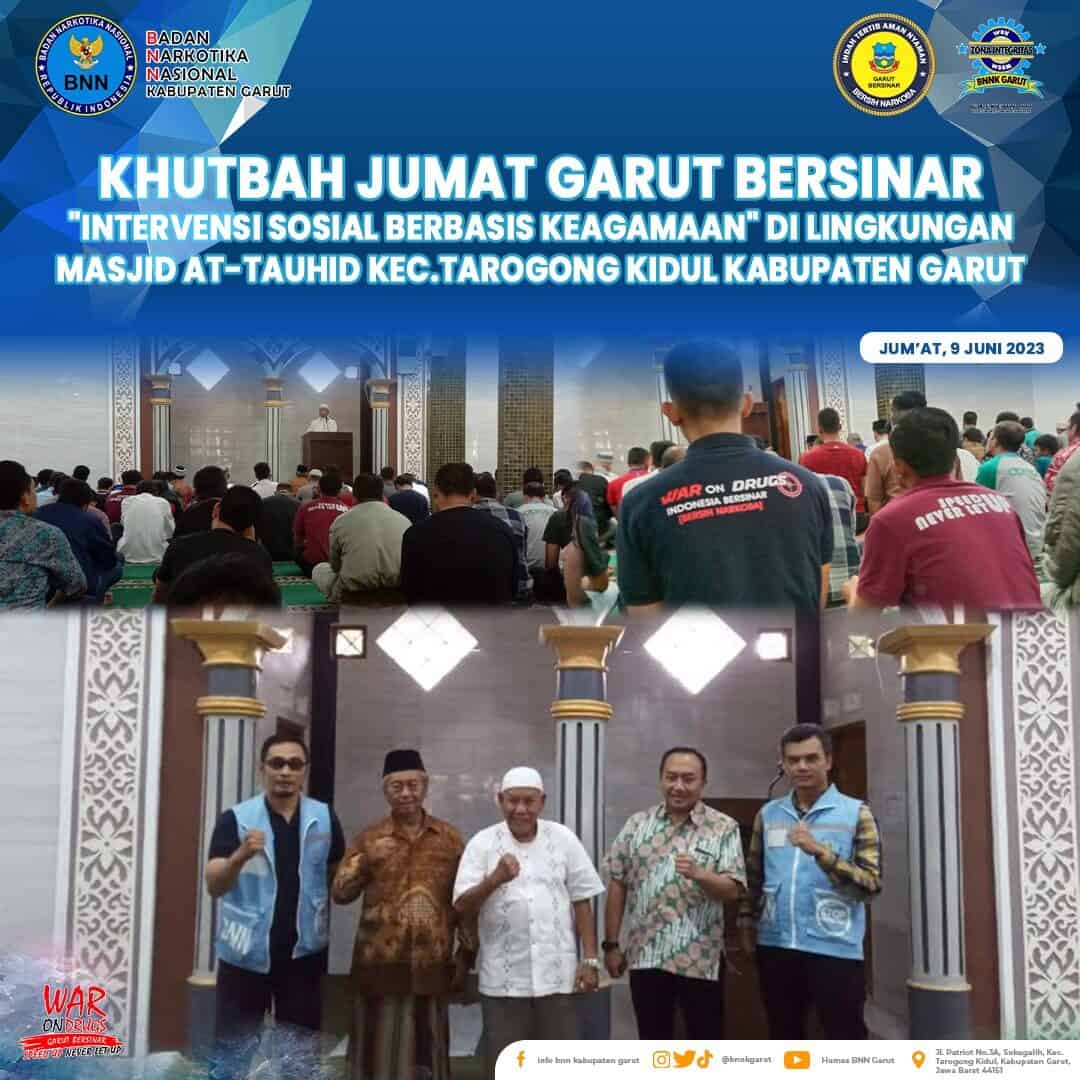 BNNK Garut Laksanakan Khutbah Jumat Garut Bersinar "Intervensi Sosial Berbasis Keagamaan" BNNK Garut Laksanakan Khutbah Jumat Garut Bersinar “Intervensi Sosial Berbasis Keagamaan”