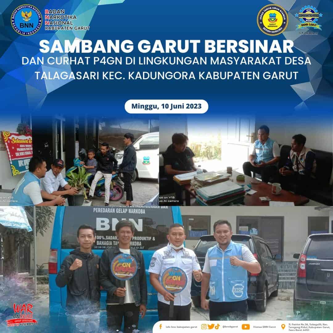 Akselerasi War On Drugs "Sambang Garut Bersinar dan Curhat P4GN", BNNK Garut Perkuat P4GN Akselerasi War On Drugs “Sambang Garut Bersinar dan Curhat P4GN”, BNNK Garut Perkuat P4GN