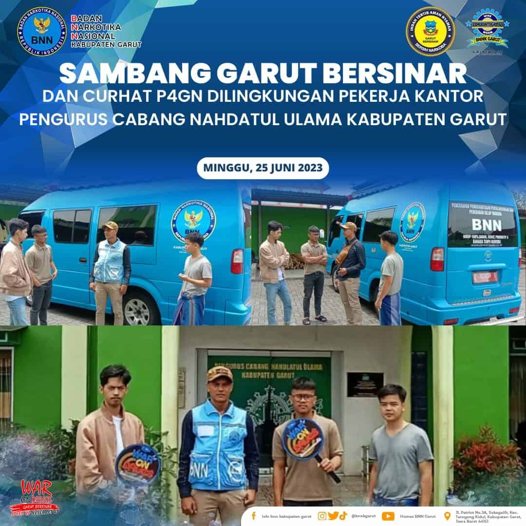 BNNK Garut Laksanakan Piket Siaga P4GN "Sambang Garut Bersinar dan Curhat P4GN" BNNK Garut Laksanakan Piket Siaga P4GN “Sambang Garut Bersinar dan Curhat P4GN”