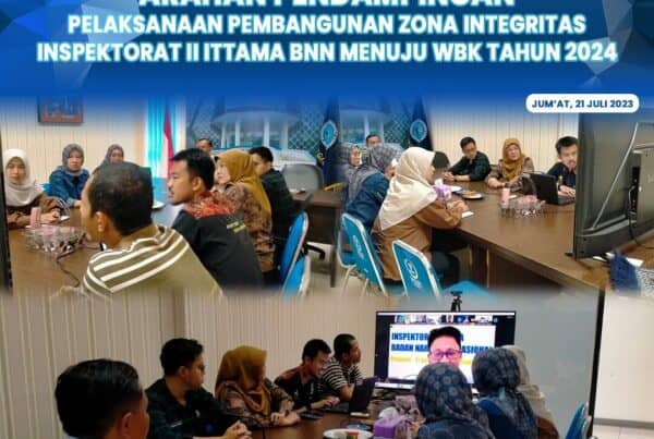 BNNK Garut Hadiri Pendampingan Pelaksanaan Pembangunan Zona Integritas Inspektorat II ITTAMA BNN Menuju WBK Tahun 2024 BNNK Garut Hadiri Pendampingan Pelaksanaan Pembangunan Zona Integritas Inspektorat II ITTAMA BNN Menuju WBK Tahun 2024