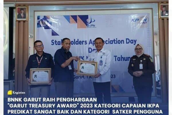 BNNK Garut Raih Penghargaan “Garut Treasury Award” 2023