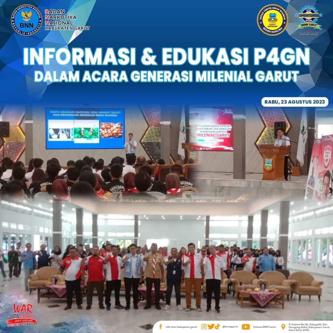 BNNK Garut Gelar Informasi dan Edukasi P4GN Dalam Acara Generasi Milenial Garut BNNK Garut Gelar Informasi dan Edukasi P4GN Bersama Apoteker Agent Of Change