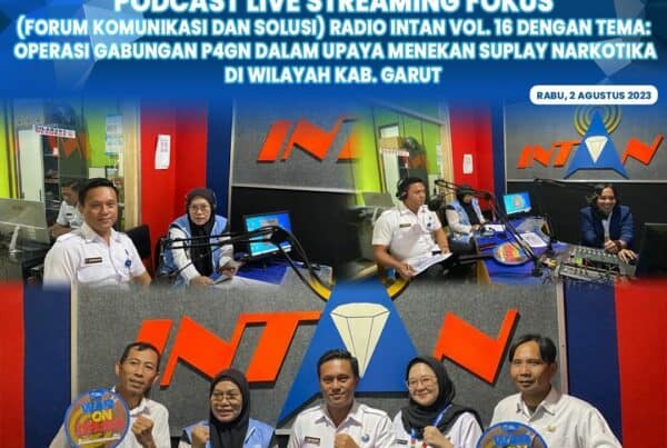 Perkuat Informasi dan Edukasi P4GN, BNNK Garut Gelar Podcast P4GN Live Streaming “Fokus” Radio Intan