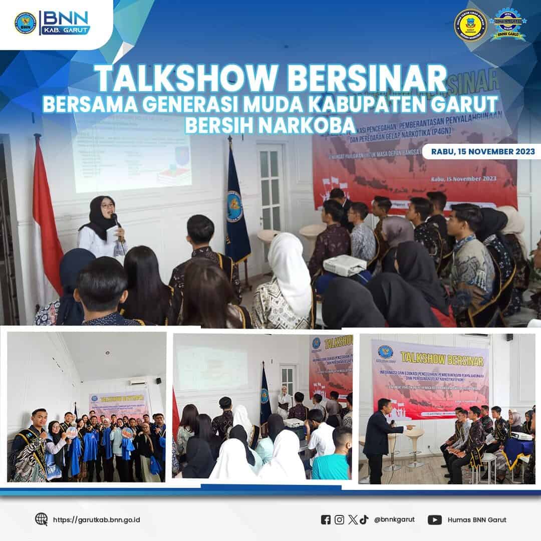 BNNK Garut Gelar Talkshow BERSINAR bersama Generasi Muda Kabupaten Garut Bersih Narkoba BNNK Garut Gelar Talkshow Bersinar bersama Generasi Muda Kabupaten Garut Bersih Narkoba