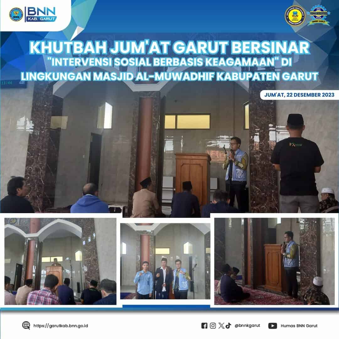 Inovasi BNNK Garut, Khutbah Jumat Garut Bersinar "Intervensi Sosial Berbasis Keagamaan" Inovasi BNNK Garut, Khutbah Jumat Garut Bersinar “Intervensi Sosial Berbasis Keagamaan”