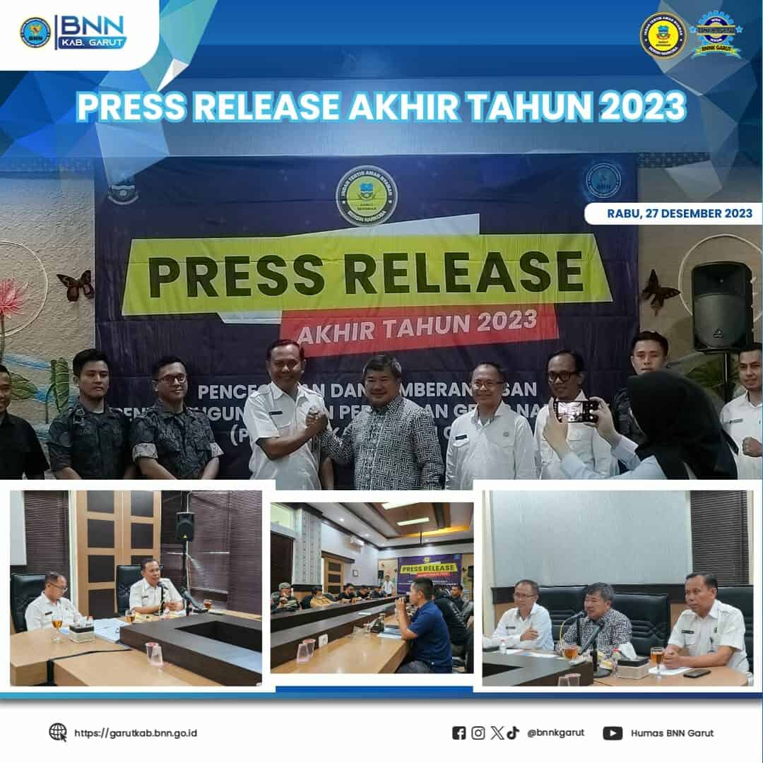 Press Release Akhir Tahun Badan Narkotika Nasional Kabupaten Garut TA. 2023